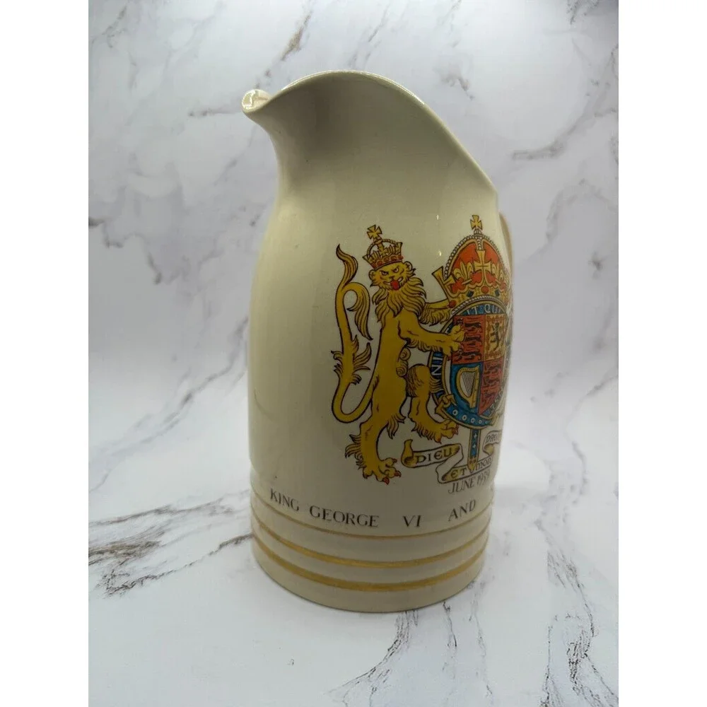 Gray’s Pottery 1L‎ Beer Pitcher Jug – 1939 George VI & Queen Elizabeth US Tour